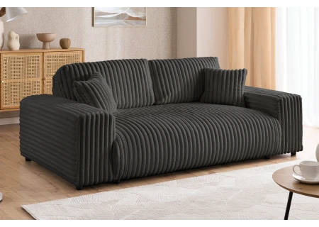 Mollis - Sofa 2 Sitzer aus Plüschcord mit schöner Sitzkomfort