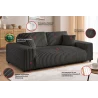 Mollis - Sofa 2 Sitzer aus Plüschcord mit schöner Sitzkomfort