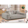 Mollis - Sofa 3 Sitzer aus Plüschcord mit schöner Sitzkomfort
