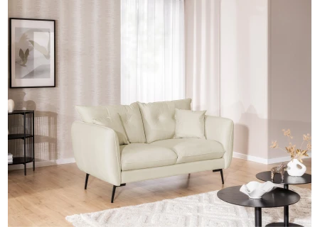 Nordloft - Modernes Sofa 2-Sitzer aus Samt-Stoff mit Hohen Schwarzen Metallfüßen und schöner Sitzkomfort