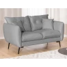 Nordloft - Modernes Sofa 2-Sitzer aus Samt-Stoff mit Hohen Schwarzen Metallfüßen und schöner Sitzkomfort