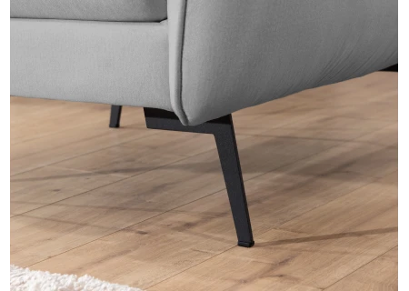 Nordloft - Modernes Sofa 2-Sitzer aus Samt-Stoff mit Hohen Schwarzen Metallfüßen und schöner Sitzkomfort