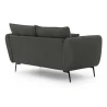 Nordloft - Modernes Sofa 2-Sitzer aus Samt-Stoff mit Hohen Schwarzen Metallfüßen und schöner Sitzkomfort
