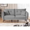 Nordloft - Modernes Sofa 3-Sitzer aus Samt-Stoff mit Hohen Schwarzen Metallfüßen und schöner Sitzkomfort