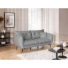 Nordloft - Modernes Sofa 3-Sitzer aus Samt-Stoff mit Hohen Schwarzen Metallfüßen und schöner Sitzkomfort