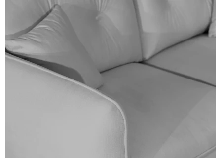 Nordloft - Modernes Sofa 3-Sitzer aus Samt-Stoff mit Hohen Schwarzen Metallfüßen und schöner Sitzkomfort