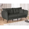 Nordloft - Modernes Sofa 3-Sitzer aus Samt-Stoff mit Hohen Schwarzen Metallfüßen und schöner Sitzkomfort