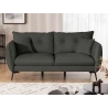 Nordloft - Modernes Sofa 3-Sitzer aus Samt-Stoff mit Hohen Schwarzen Metallfüßen und schöner Sitzkomfort
