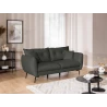 Nordloft - Modernes Sofa 3-Sitzer aus Samt-Stoff mit Hohen Schwarzen Metallfüßen und schöner Sitzkomfort