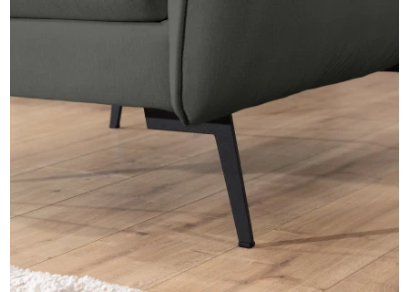 Nordloft - Modernes Sofa 3-Sitzer aus Samt-Stoff mit Hohen Schwarzen Metallfüßen und schöner Sitzkomfort