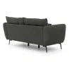 Nordloft - Modernes Sofa 3-Sitzer aus Samt-Stoff mit Hohen Schwarzen Metallfüßen und schöner Sitzkomfort