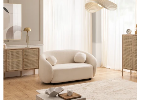 Roundi - Bouclé 2-Sitzer Sofa Luxus & Moderne Kollektion Geschwungenes Loveseat-Design
