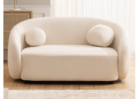 Roundi - Bouclé 2-Sitzer Sofa Luxus & Moderne Kollektion Geschwungenes Loveseat-Design