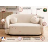 Roundi - Bouclé 2-Sitzer Sofa Luxus & Moderne Kollektion Geschwungenes Loveseat-Design