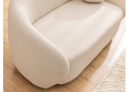 Roundi - Bouclé 2-Sitzer Sofa Luxus & Moderne Kollektion Geschwungenes Loveseat-Design