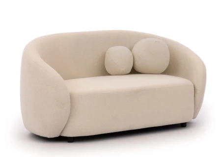 Roundi - Bouclé 2-Sitzer Sofa Luxus & Moderne Kollektion Geschwungenes Loveseat-Design