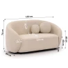 Roundi - Bouclé 2-Sitzer Sofa Luxus & Moderne Kollektion Geschwungenes Loveseat-Design