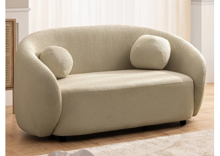 Roundi - Bouclé 2-Sitzer Sofa Luxus & Moderne Kollektion Geschwungenes Loveseat-Design