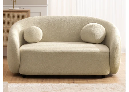 Roundi - Bouclé 2-Sitzer Sofa Luxus & Moderne Kollektion Geschwungenes Loveseat-Design