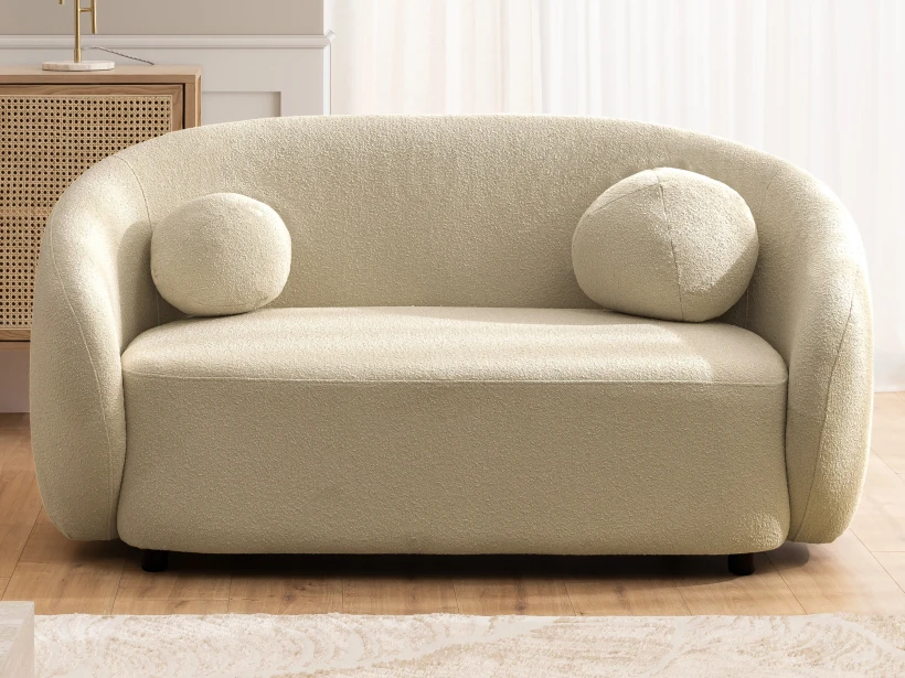 Roundi - Bouclé 2-Sitzer Sofa Luxus & Moderne Kollektion Geschwungenes Loveseat-Design