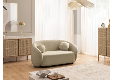 Roundi - Bouclé 2-Sitzer Sofa Luxus & Moderne Kollektion Geschwungenes Loveseat-Design