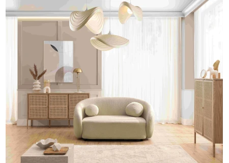 Roundi - Bouclé 2-Sitzer Sofa Luxus & Moderne Kollektion Geschwungenes Loveseat-Design