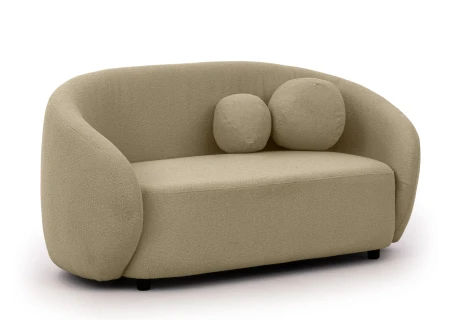 Roundi - Bouclé 2-Sitzer Sofa Luxus & Moderne Kollektion Geschwungenes Loveseat-Design
