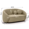 Roundi - Bouclé 2-Sitzer Sofa Luxus & Moderne Kollektion Geschwungenes Loveseat-Design