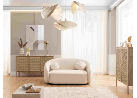 Roundi - Bouclé 2-Sitzer Sofa Luxus & Moderne Kollektion Geschwungenes Loveseat-Design