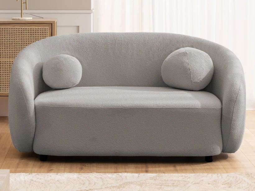 Roundi - Bouclé 2-Sitzer Sofa Luxus & Moderne Kollektion Geschwungenes Loveseat-Design