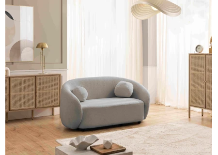 Roundi - Bouclé 2-Sitzer Sofa Luxus & Moderne Kollektion Geschwungenes Loveseat-Design