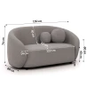 Roundi - Bouclé 2-Sitzer Sofa Luxus & Moderne Kollektion Geschwungenes Loveseat-Design
