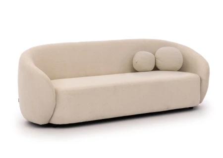 Roundi - Bouclé 3-Sitzer Sofa Luxus & Moderne Kollektion Geschwungenes Loveseat-Design
