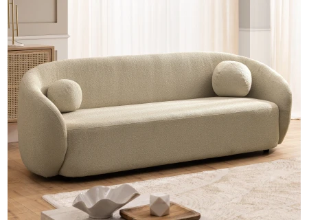 Roundi - Bouclé 3-Sitzer Sofa Luxus & Moderne Kollektion Geschwungenes Loveseat-Design