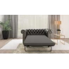 Chloe - Sofa 2 sitzer mit Schlaffunktion Chesterfield aus veganem Leder mit Holzfüßen