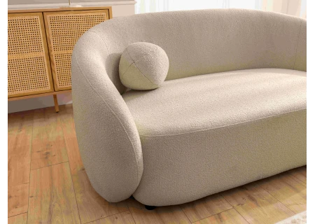 Roundi - Bouclé 3-Sitzer Sofa Luxus & Moderne Kollektion Geschwungenes Loveseat-Design
