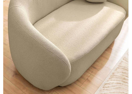 Roundi - Bouclé 3-Sitzer Sofa Luxus & Moderne Kollektion Geschwungenes Loveseat-Design