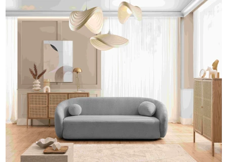 Roundi - Bouclé 3-Sitzer Sofa Luxus & Moderne Kollektion Geschwungenes Loveseat-Design