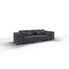 Vivian - Big Sofa mit Schlaffunktion, Boxspringfederung, Lounge Sofa mit vielen losen Kissen