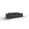 Vivian - Big Sofa mit Schlaffunktion, Boxspringfederung, Lounge Sofa mit vielen losen Kissen