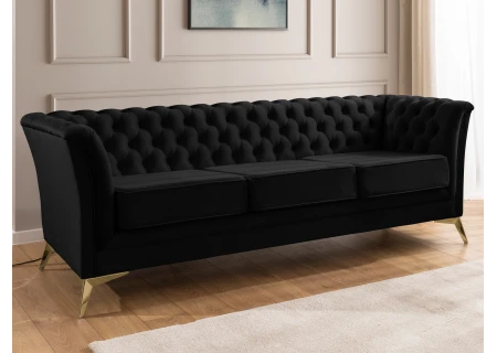 Whitby - Chesterfield Luxus 3-Sitzer Sofa aus Samt mit goldenen, silbernen oder schwarzen Füßen