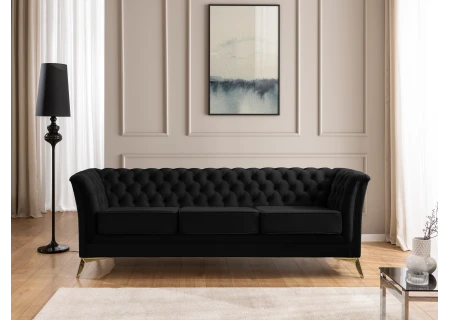 Whitby - Chesterfield Luxus 3-Sitzer Sofa aus Samt mit goldenen, silbernen oder schwarzen Füßen