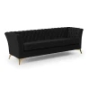 Whitby - Chesterfield Luxus 3-Sitzer Sofa aus Samt mit goldenen, silbernen oder schwarzen Füßen
