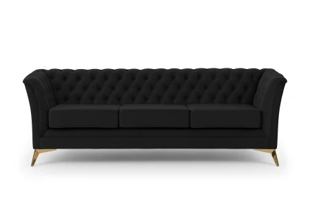 Whitby - Chesterfield Luxus 3-Sitzer Sofa aus Samt mit goldenen, silbernen oder schwarzen Füßen