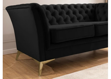 Whitby - Chesterfield Luxus 3-Sitzer Sofa aus Samt mit goldenen, silbernen oder schwarzen Füßen