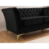 Whitby - Chesterfield Luxus 3-Sitzer Sofa aus Samt mit goldenen, silbernen oder schwarzen Füßen