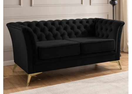 Whitby - Chesterfield Luxus 2-Sitzer Sofa aus Samt mit goldenen, silbernen oder schwarzen Füßen