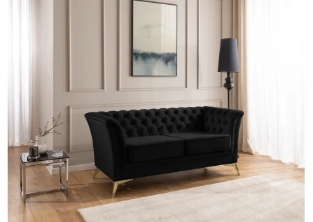 Whitby - Chesterfield Luxus 2-Sitzer Sofa aus Samt mit goldenen, silbernen oder schwarzen Füßen
