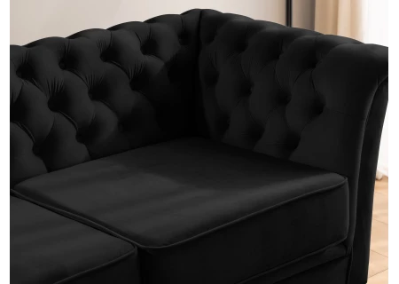 Whitby - Chesterfield Luxus 2-Sitzer Sofa aus Samt mit goldenen, silbernen oder schwarzen Füßen
