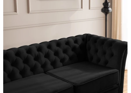 Whitby - Chesterfield Luxus 2-Sitzer Sofa aus Samt mit goldenen, silbernen oder schwarzen Füßen